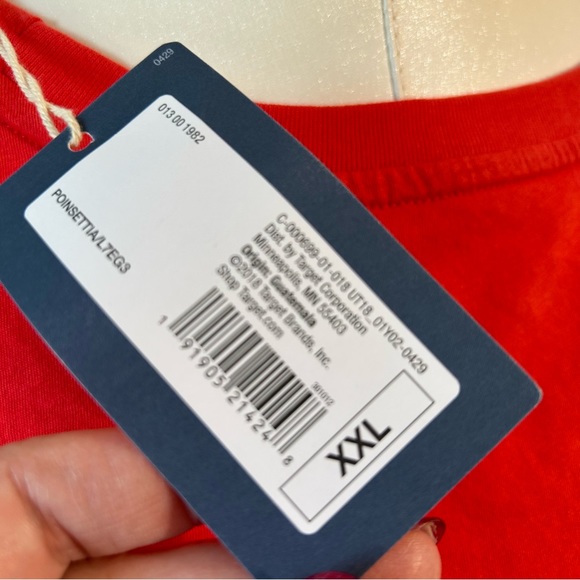 NWT Universal Thread orange poinsettia tee Size XXL - Picture 5 of 10